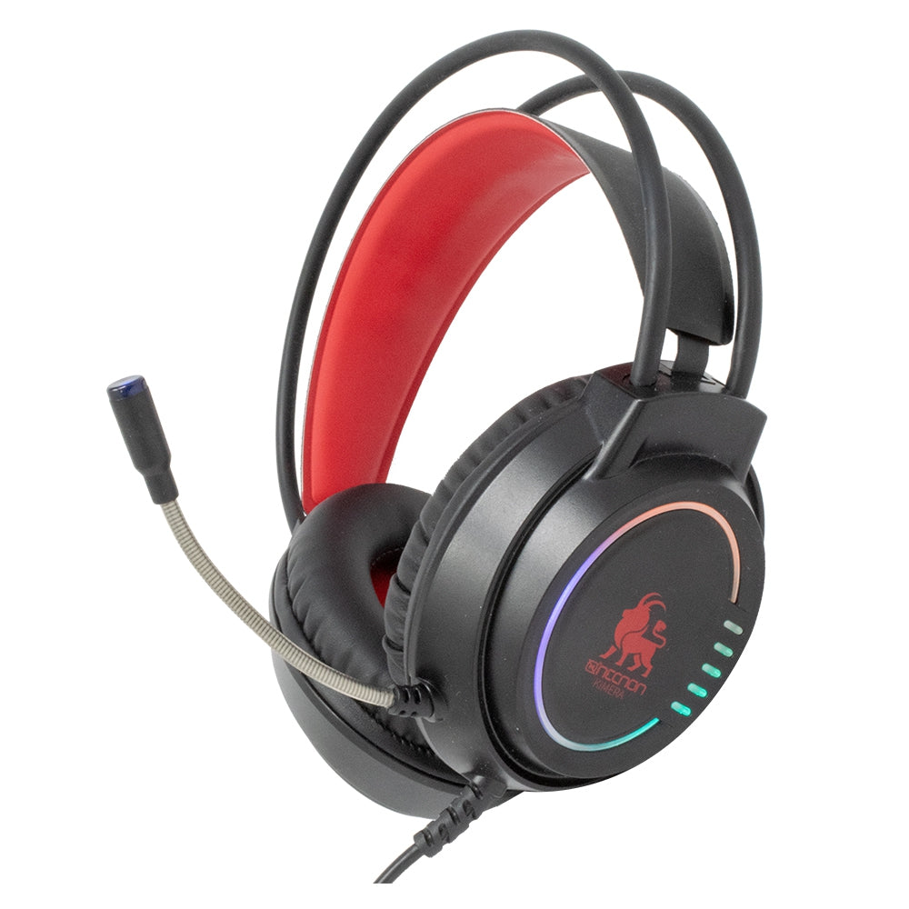 Audifonos Necnon Gaming Con Microfono Nbhg Kimera Negro/Rojo Ncagki02F