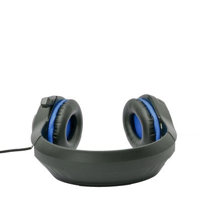 Audífonos Headset Gaming Necnon Nbhg-Viper Over-Ear Led Alambrico Diadema Flexible Microfono 3.5Mm Usb Pc Consolas Celular Inc Adaptador Megabass Azul