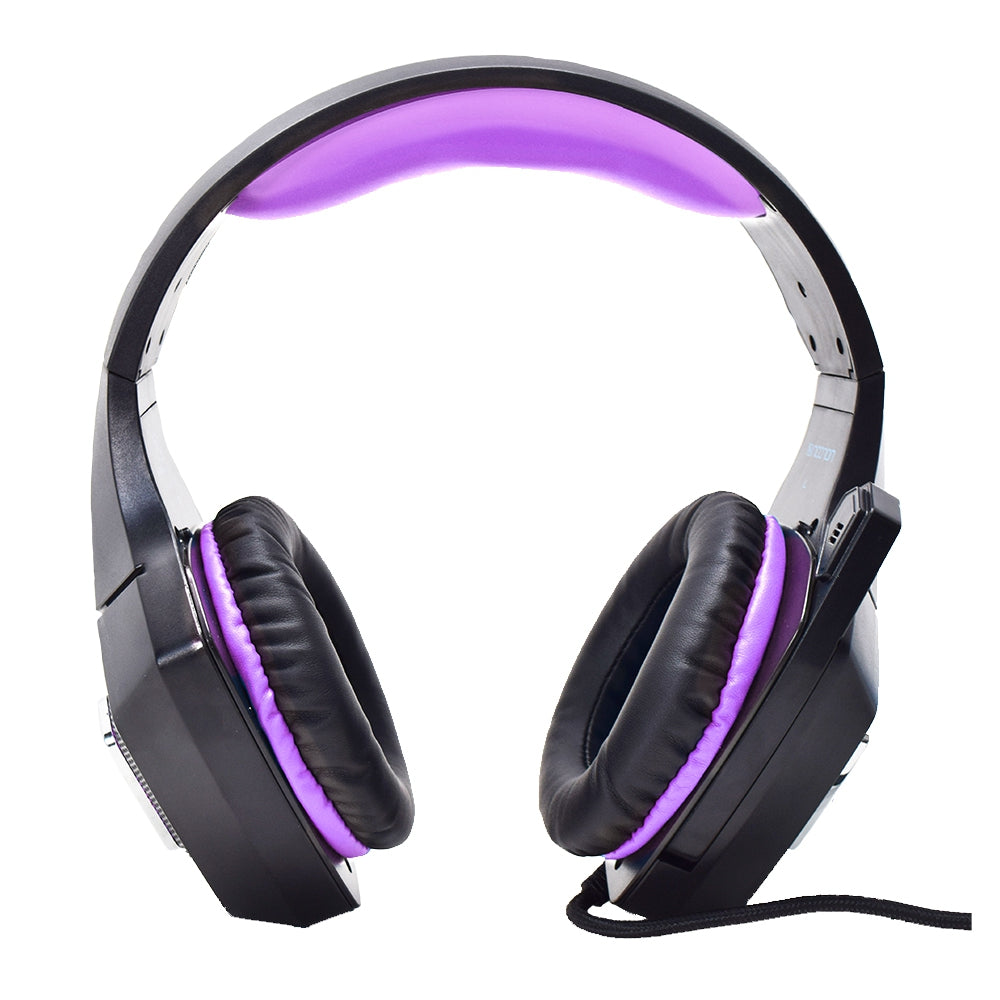 Diadema Necnon Gaming Flexible Over-Ear Nbhgviper Led Alambr Bk/Fucsia