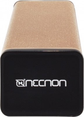 Bocina Inalámbrica Necnon Nb-01 Tws Bluetooth Conexión En Par Radio Fm Lector Micho Sd Usb Aux Manos Libres Dorado