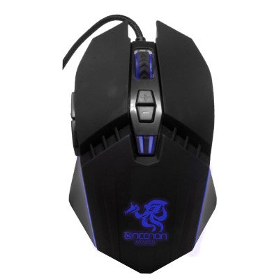 Kit Gaming 4 En 1 Necnon Ngc-Kraken Audifonos Led Teclado 114 Teclas Mouse 7 Botones Hasta 3200Dpi Mousepad Azul