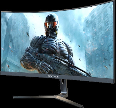 Monitores Necnon Nmg-30U2 Gaming Led Curvo Ultrawide 29.5 Va 200Hz 1Ms Hdr Low Bluelight Flickerfree Freesync Rgb 16:9 2K 2560*1080 Hdmi Dp Negro