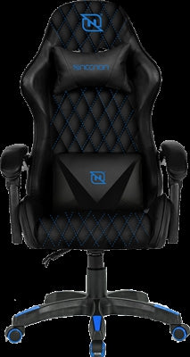 Silla Gaming Necnon Modelo Nsg-01 Gamer Inclinacion Respaldo 145° Clase 140-150Kg Ngs-01 Foam 350Mm 63Cm*64Cm*121-131Cm Rueda Pulgadas Cojin Lumbar Y Cabeza Negro/Azul