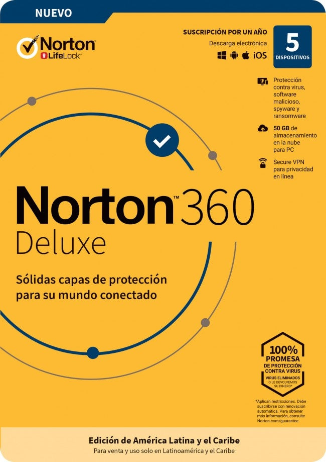 Antivirus Deluxe Norton Tmnr-034 360 Total Security 5L 1A