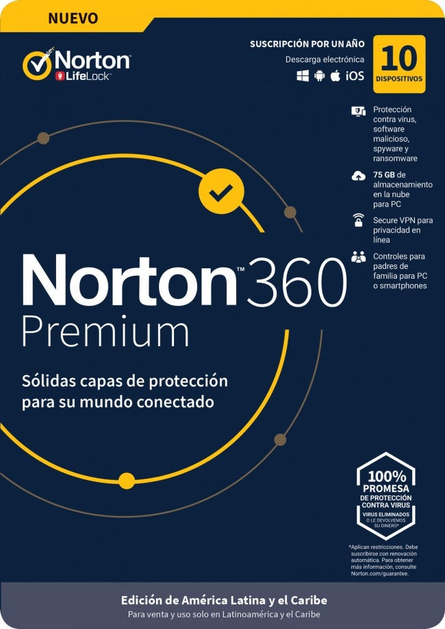 Antivirus Premium Norton Tmnr-035 360 Total Security 10L 1A