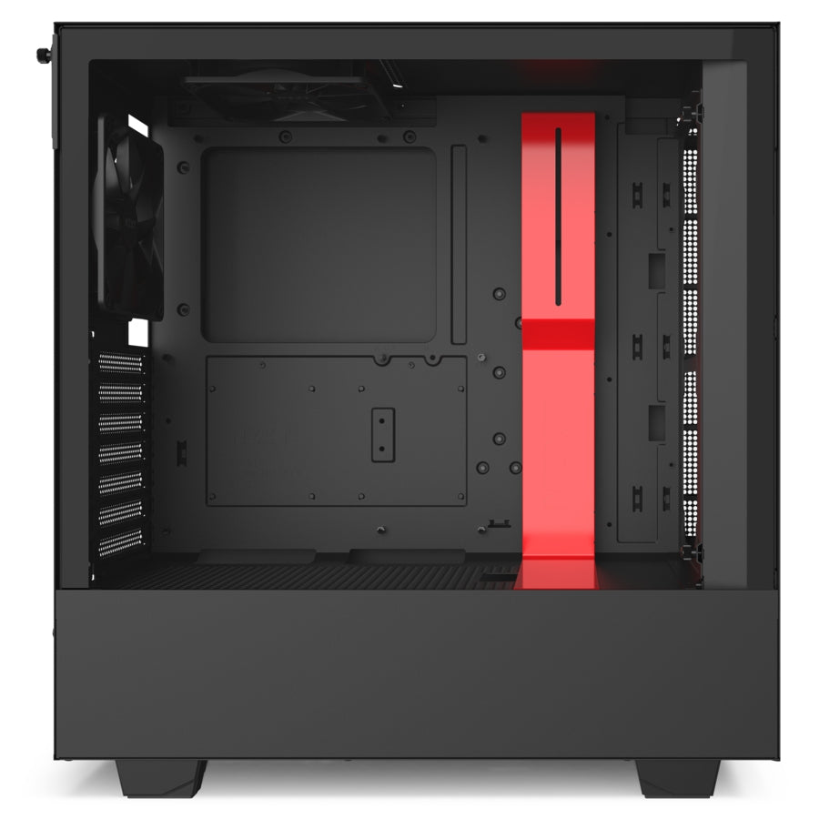 Gabinete Nzxt H510 Compact Negro-Rojo Media Torre Mini Itx, Micro Atx, Atx Cristal Templado Gamer