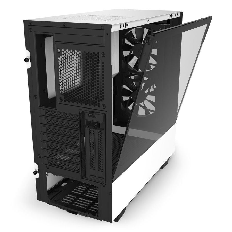 Gabinete Nzxt H510 Elite Compact Blanco-Mate Media Torre Mini Itx, Micro Atx, Atx Cristal Templado Rgb Gamer