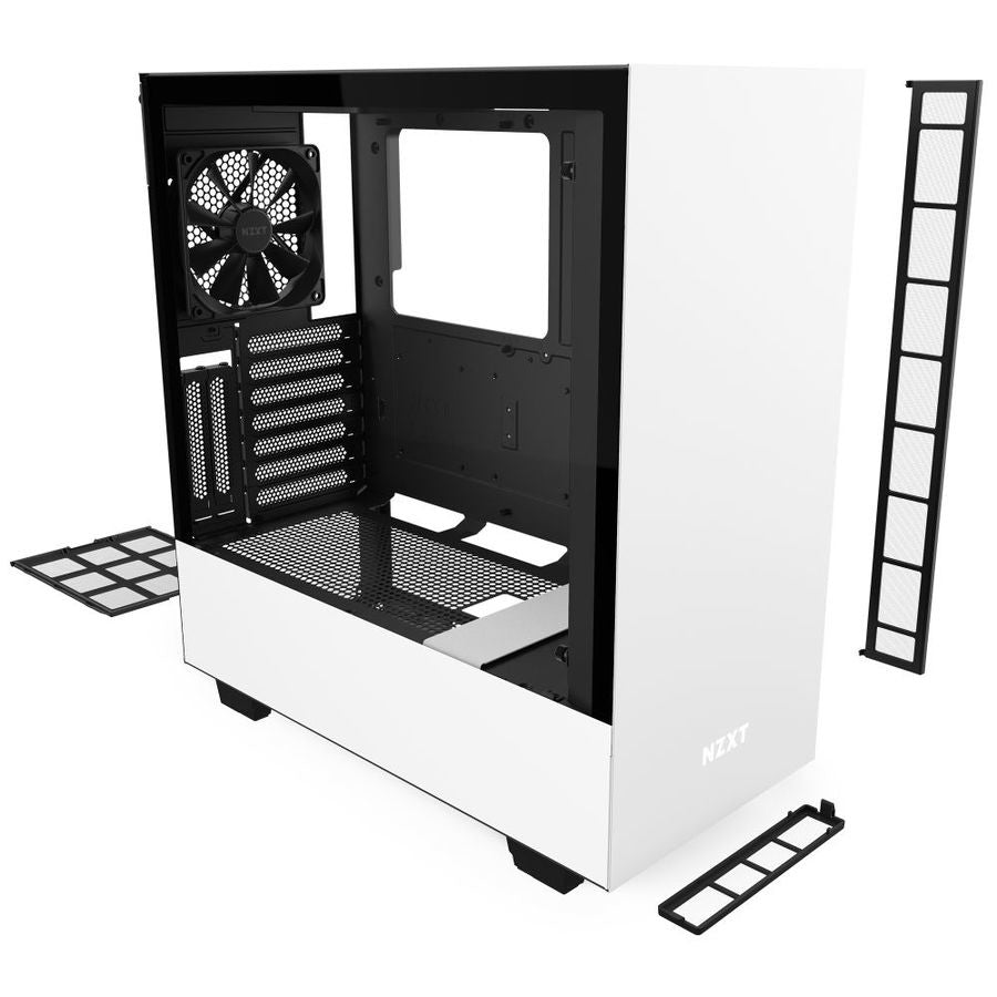 Gabinete Nzxt H510I Compact Blanco-Mate Media Torre Mini Itx, Micro Atx, Atx Cristal Templado Rgb Gamer