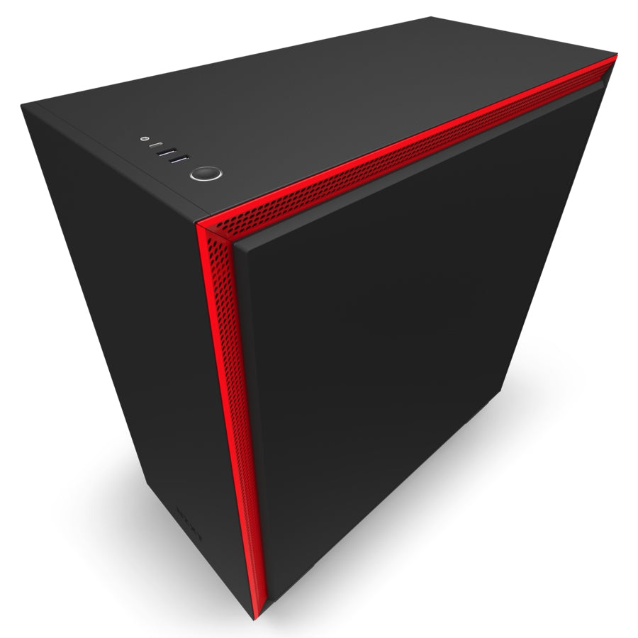 Gabinete Nzxt H710 Negro-Rojo Media Torre Mini Itx, Micro Atx, Atx, Eatx Cristal Templado Gamer