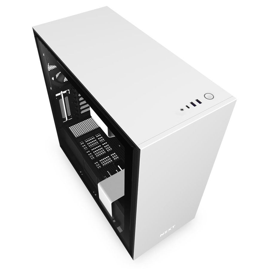 Gabinete Nzxt H710 Blanco-Mate Media Torre Mini Itx, Micro Atx, Atx, Eatx Cristal Templado Gamer