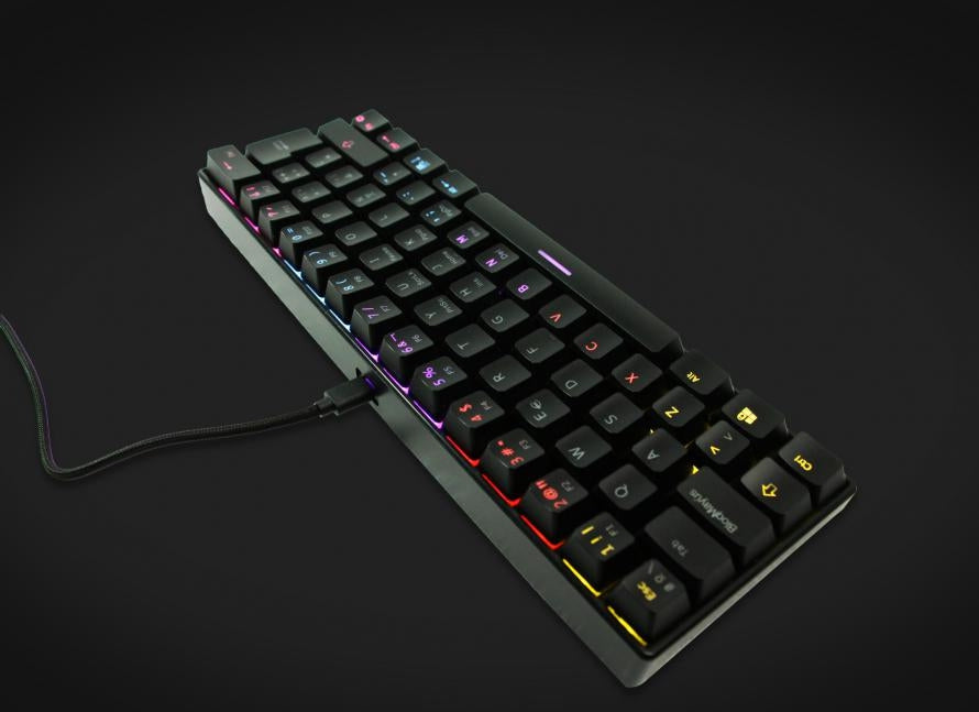 Teclado Mecanico Ocelot/Forma 60/Alambrico/Plastico/Iluminacion Tipo Rgb/Gamer