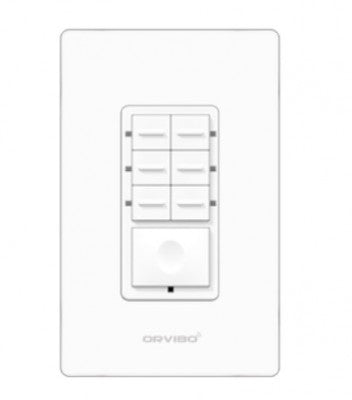 Botonera De 7 Escenas Inteligente Zigbee Orvibo T10S7Zw-1Uo Color Blanco Inalámbrico Y Alámbrico Wi-Fi 2400 Mhz 120 270