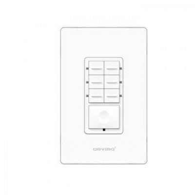 Botonera De 7 Escenas Inteligente Zigbee Orvibo T10S7Zw-1Uo Color Blanco Inalámbrico Y Alámbrico Wi-Fi 2400 Mhz 120 270