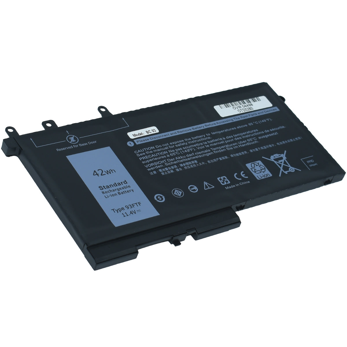 Bateria 3 Celdas Ovaltech Otd5280 Para Laptop Polimero 11.4V Dell 5290 5480 5490 5580 5590 Series 3Dddg 3Vc9Y 03Vc9Y O3Vc9Y 4Yfvg 45N3J 451-Bbzp