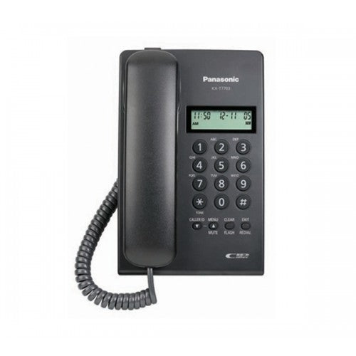 Teléfono Analógico Panasonic Kx-T7703X-B Analógica Escritorio/Pared Negro No Si