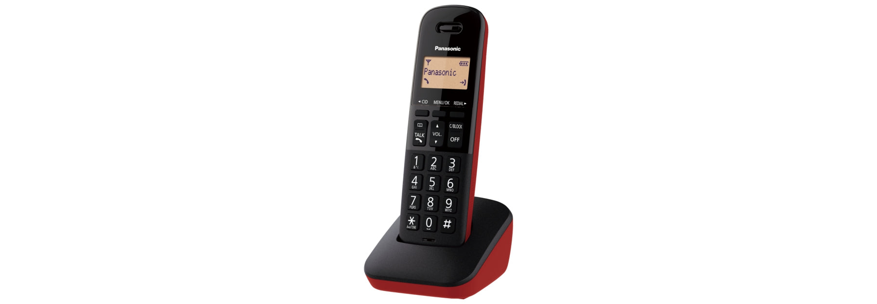 Panasonic Telefono Inalambrico P.Lcd 1.4 Moderno Rojo (Kx-Tgb310Mer)