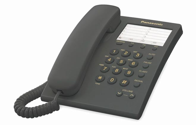 Teléfono Analógico Panasonic Kx-Ts550Meb Analógica Escritorio/Pared Negro