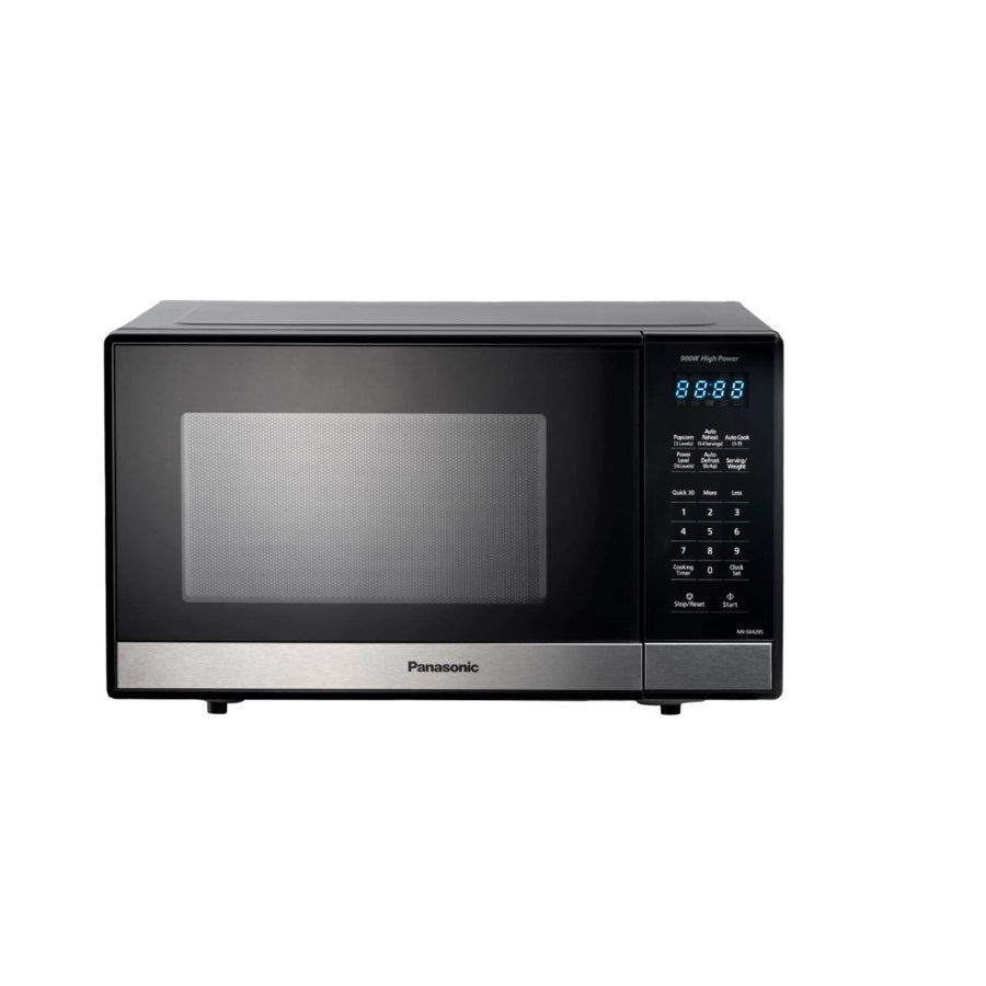 Horno De Microondas Panasonic 0.9 P3, 900W, Color Plata/Negro, 7 Menus Preestablecidos, Descongelamiento De 3 Kg, 10 Niveles De Potencia