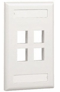 Conector 4 Puertos Panduit Nk4Fiwy Color Blanco