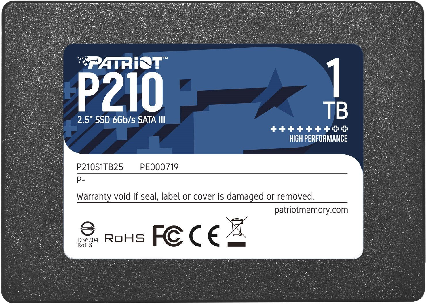 Unidad Ssd Patriot P210 1Tb Sata Iii 2.5" (P210S1Tb25)