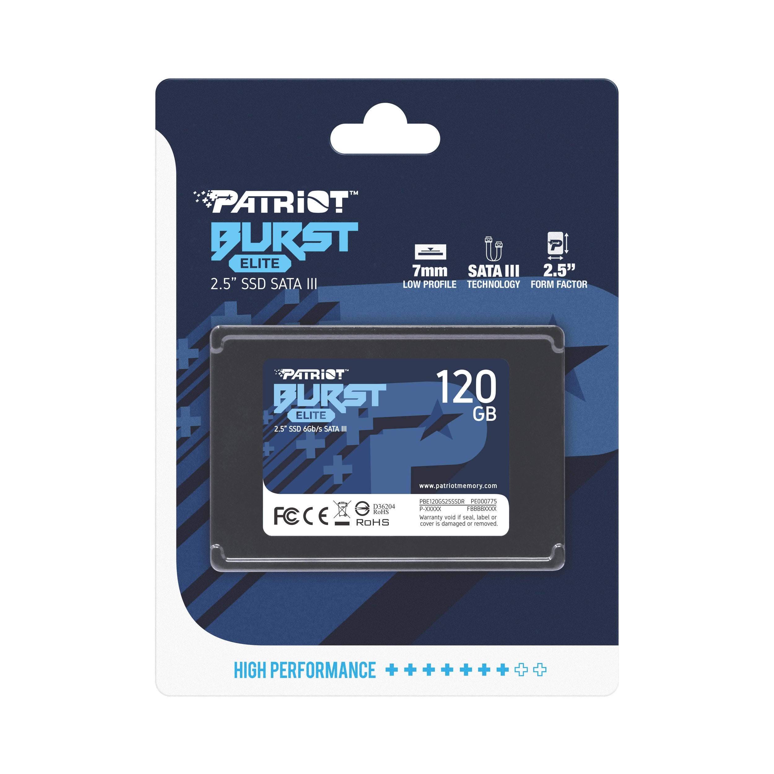 Unidad Ssd Patriot Burst Elite 120Gb Sata Iii 2.5" (Pbe120Gs25Ssdr)