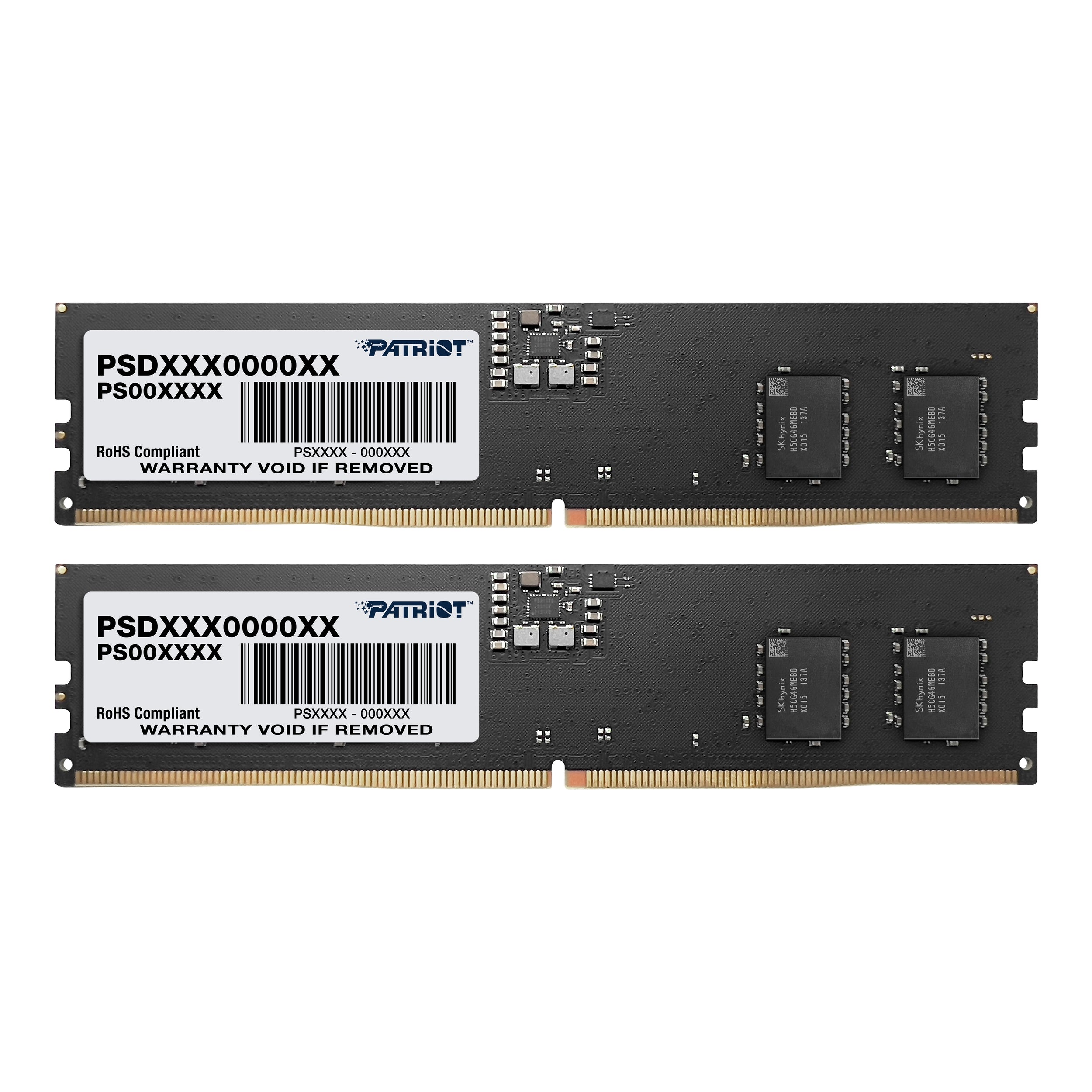 Memoria Patriot Signature Udimm Ddr5 16Gb (2X8Gb) 4800Mhz Cl40 288Pin 1.1V P/Pc/Kit