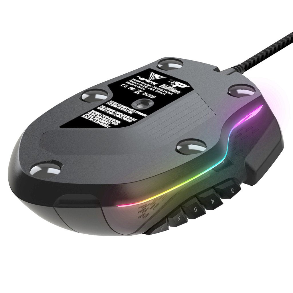 Mouse Gamer Patriot Viper V570 Rgb Laser 12000Dpi Negro (Pv570Luxwak)