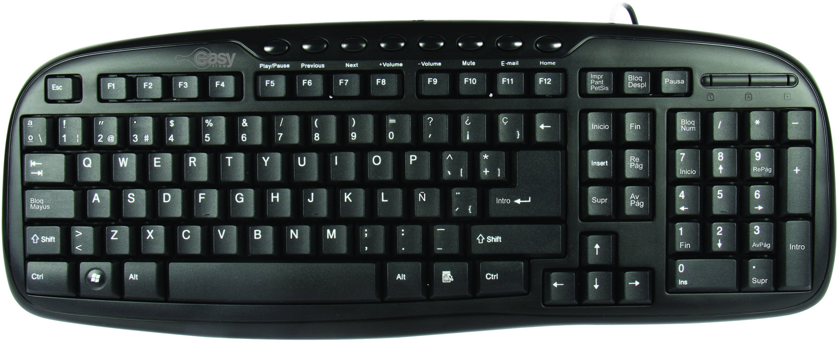 Teclado Perfect Choice El-993384 Multimedia Usb Negro Alámbrico