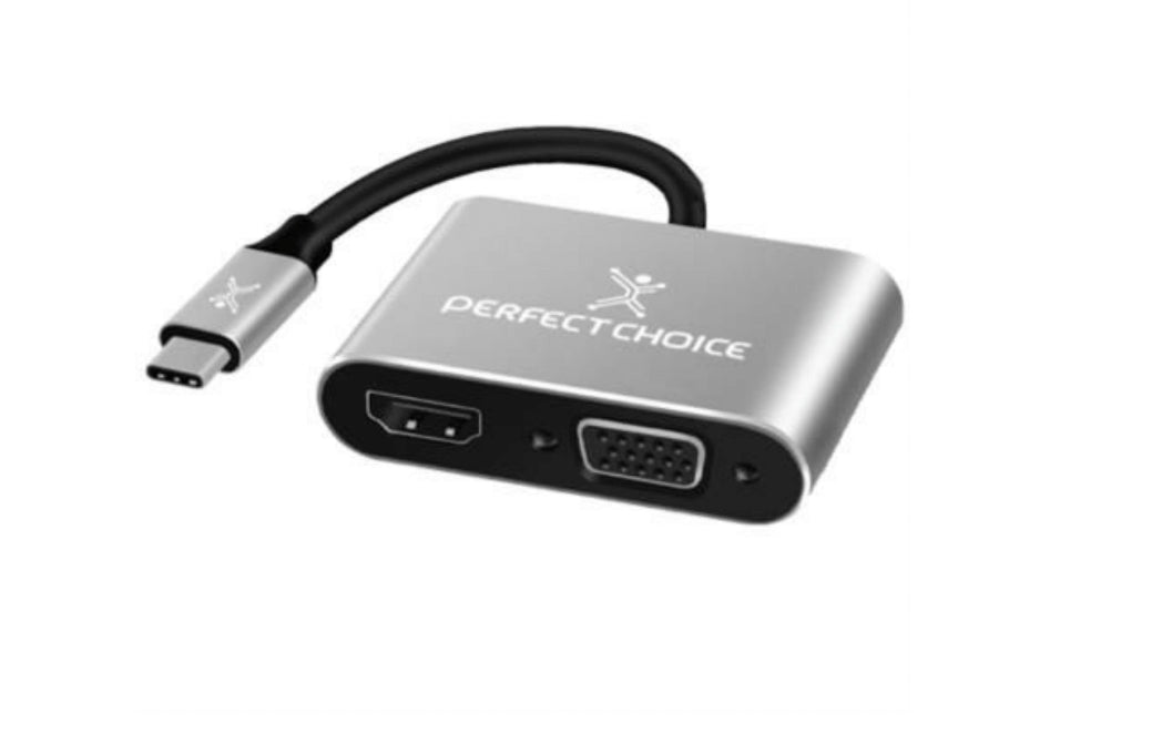 Adaptador Usb-C Hdmi1+Vga Perfect Choice Pc-101284