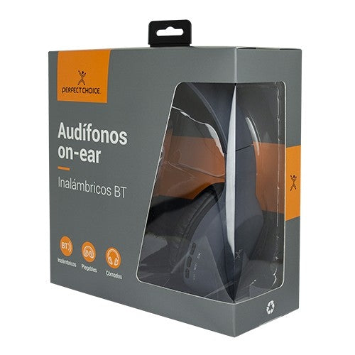 Audifonos Perfect Choice Pc-116752 On Ear Bt Gris Rf Inalámbrico