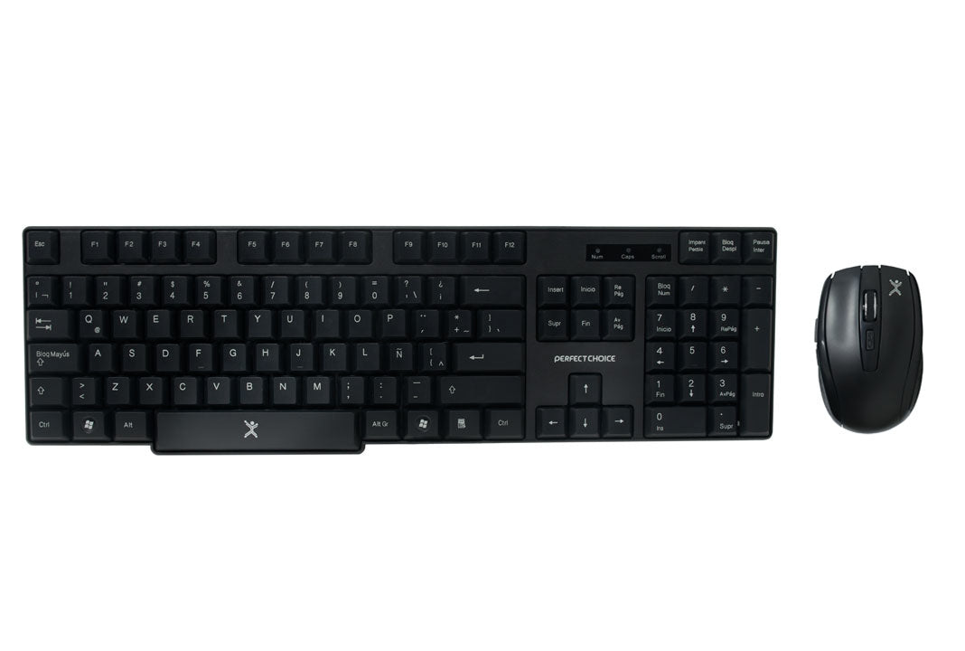 Kit De Teclado Y Mouse Perfect Choice Pc-200994 Estándar Negro 10 1600 Dpi