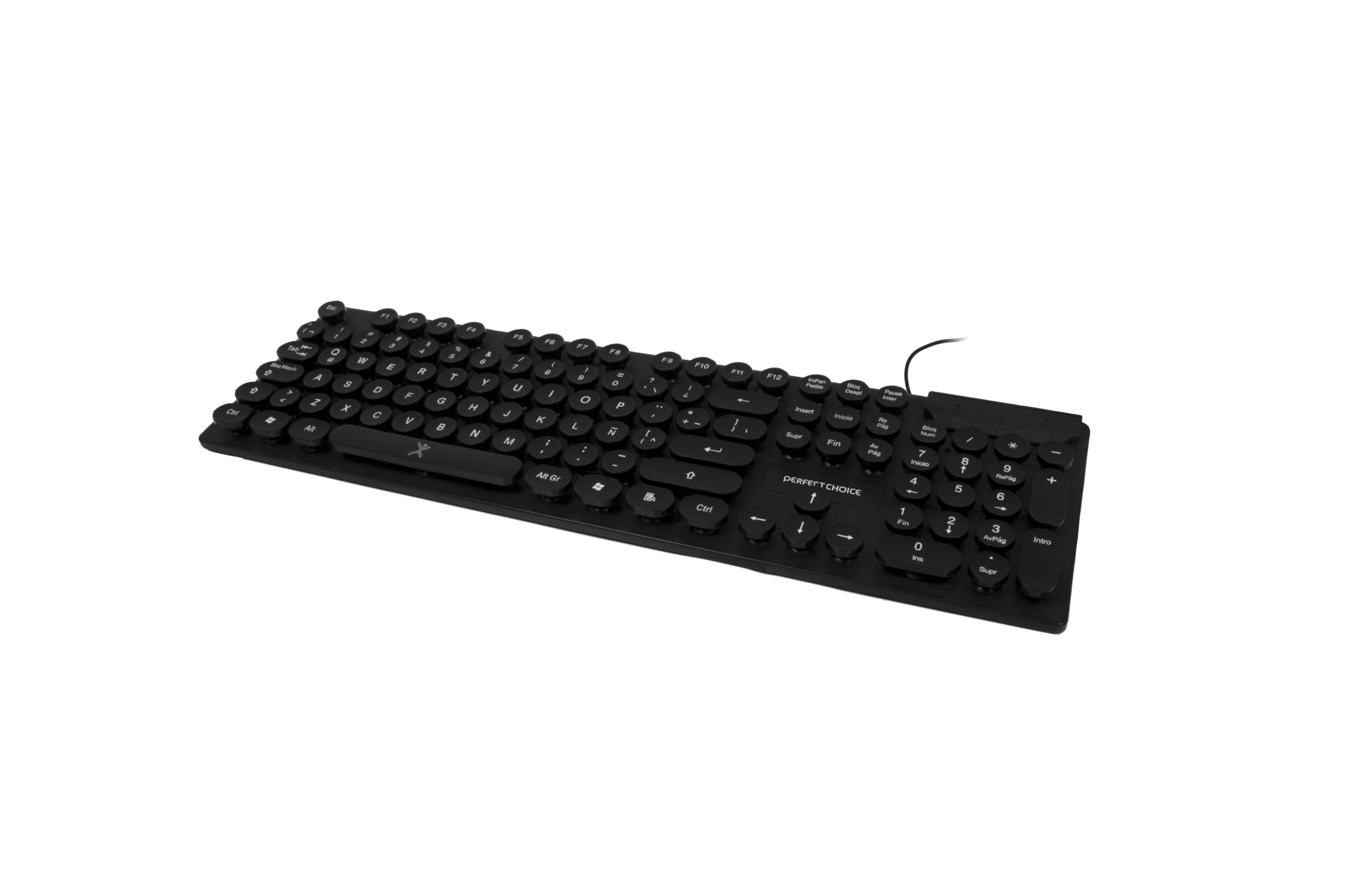 Teclado Alámbrico Perfect Choice Pc-201045 Usb Estándar Negro Portátil