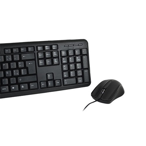 Kit Teclado Y Mouse (Pc-201076) Alambrico Usb Perfect Choice Estándar Negro 1000 Dpi