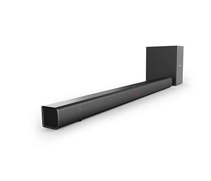 Barra De Sonido Philips /  Bluetooth / Soundbar / Subwoofer Activo /  Inalambrico 2.1 Canales /  Salida Hdmi /  Entrada 3.5 Mm /  Consumo De Energia 20W / Alimentacion 100 - 240V