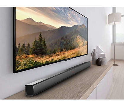 Barra De Sonido Philips /  Bluetooth / Soundbar / Subwoofer Activo /  Inalambrico 2.1 Canales /  Salida Hdmi /  Entrada 3.5 Mm /  Consumo De Energia 20W / Alimentacion 100 - 240V