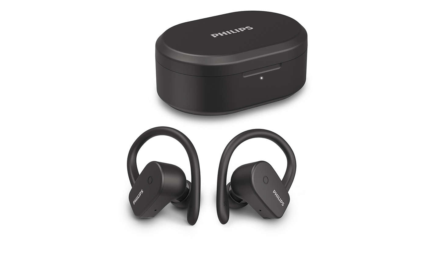 Audifonos Philips Intrauditivos Inalambricos / Color Negro / Bluetooth 5.0 / Estuche De Carga Usb-C Portatil / Resistentes Al Agua Ipx7 / Alcance De 10M / Micro Integrado /  Punta De Silicona