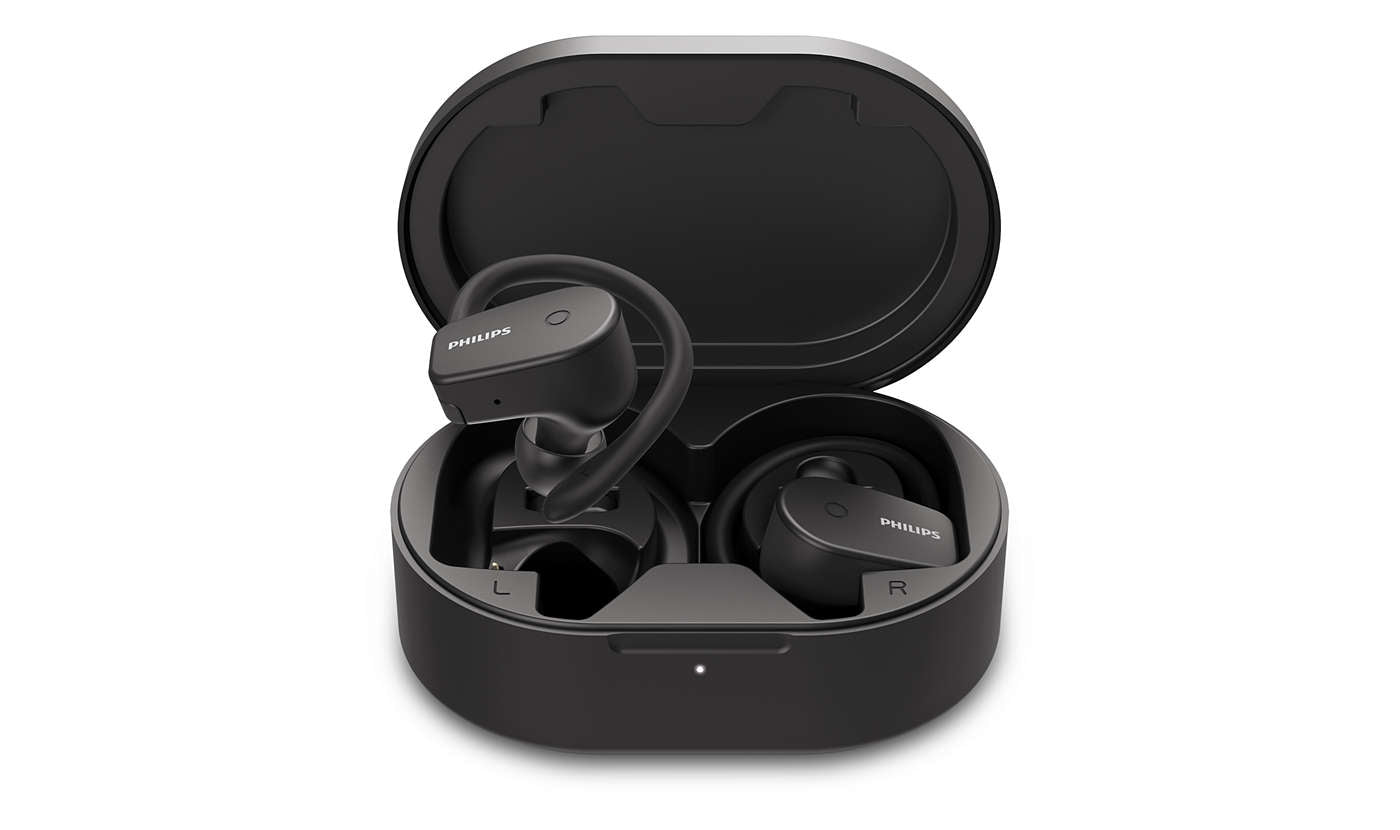 Audifonos Philips Intrauditivos Inalambricos / Color Negro / Bluetooth 5.0 / Estuche De Carga Usb-C Portatil / Resistentes Al Agua Ipx7 / Alcance De 10M / Micro Integrado /  Punta De Silicona