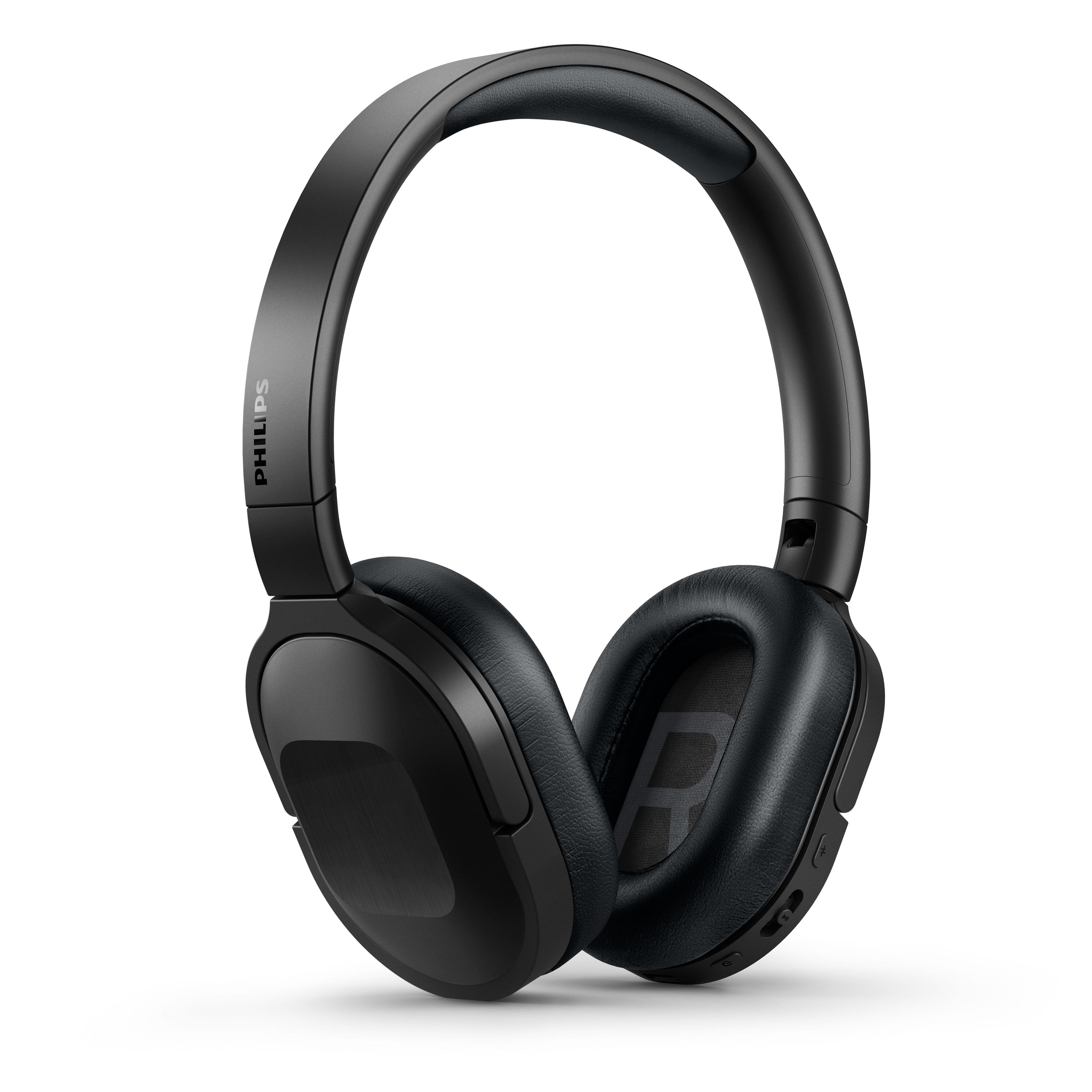 Audifonos Philips Inalambricos De Diadema  / Color Negro / Bluetooth 5.0 /  Control Integrado / Micro Integrado /  Cable Usb-C / Recargable / Cuero Sintetico