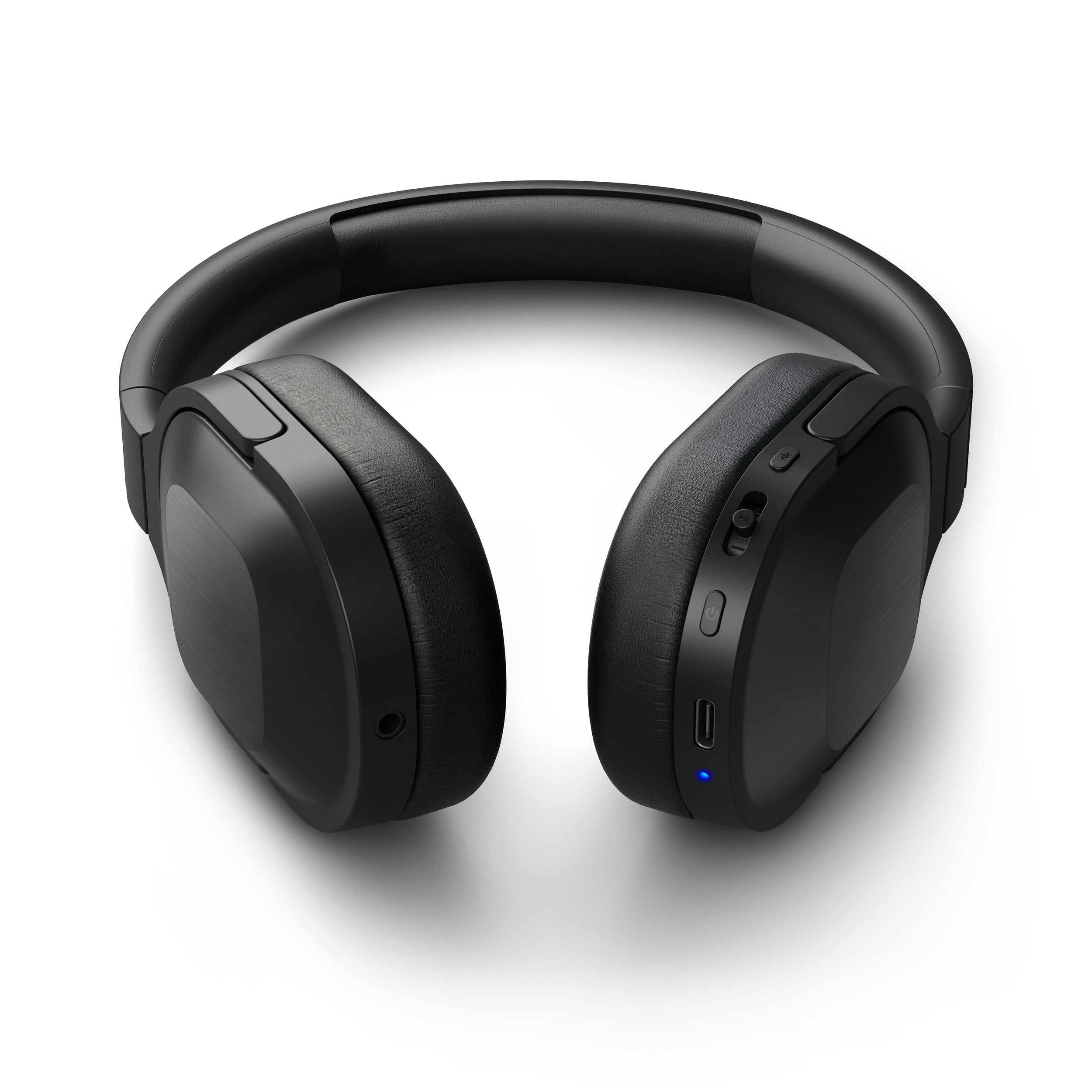 Audifonos Philips Inalambricos De Diadema  / Color Negro / Bluetooth 5.0 /  Control Integrado / Micro Integrado /  Cable Usb-C / Recargable / Cuero Sintetico