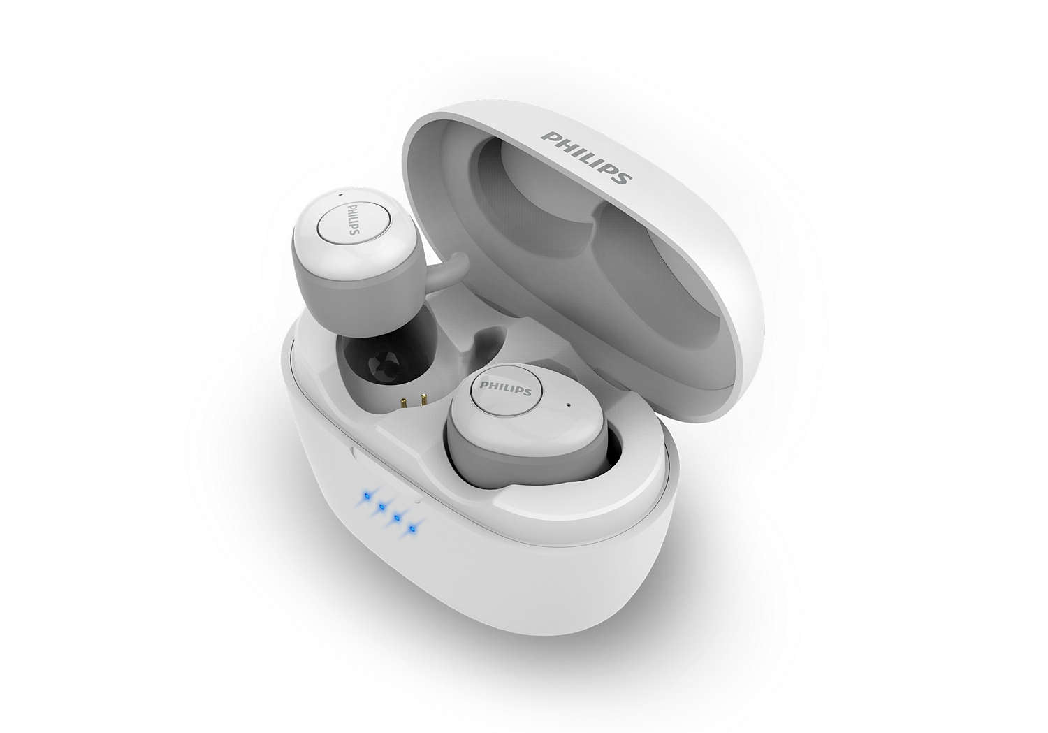 Audifonos Philips Intrauditivos Inalambricos / Color Blanco / Bluetooth 5.1  /  Estuche De Carga Usb-C Portatil /  Alcance Hasta 10M /  Sistema Acustico Cerrado /  Respuesta Frecuencia 20 - 20000 Hz