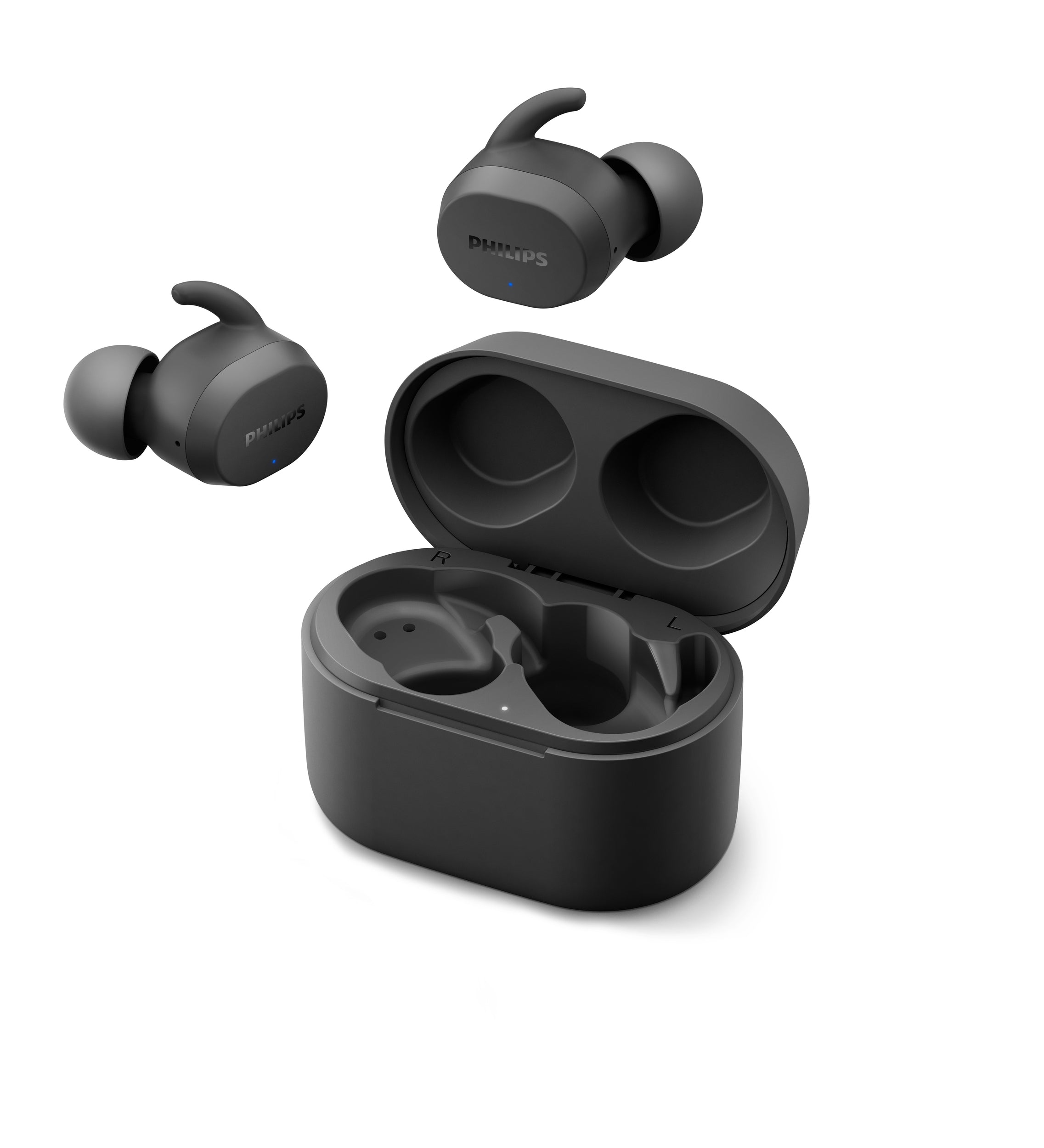 Audifonos Philips Intrauditivos Inalambricos / Color Negro / Bluetooth 5.0 / Estuche De Carga Usb-C Portatil / Resistentes Al Agua Ipx5 / Alcance De 10M / Micro Integrado