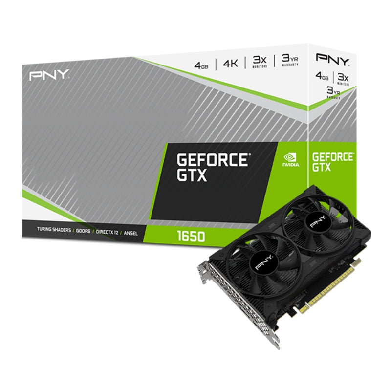 Tarjeta De Video Pny Vcg16504D6Dfppb-Tf Gtx 1650 4Gb Gddr6 Dual Fan