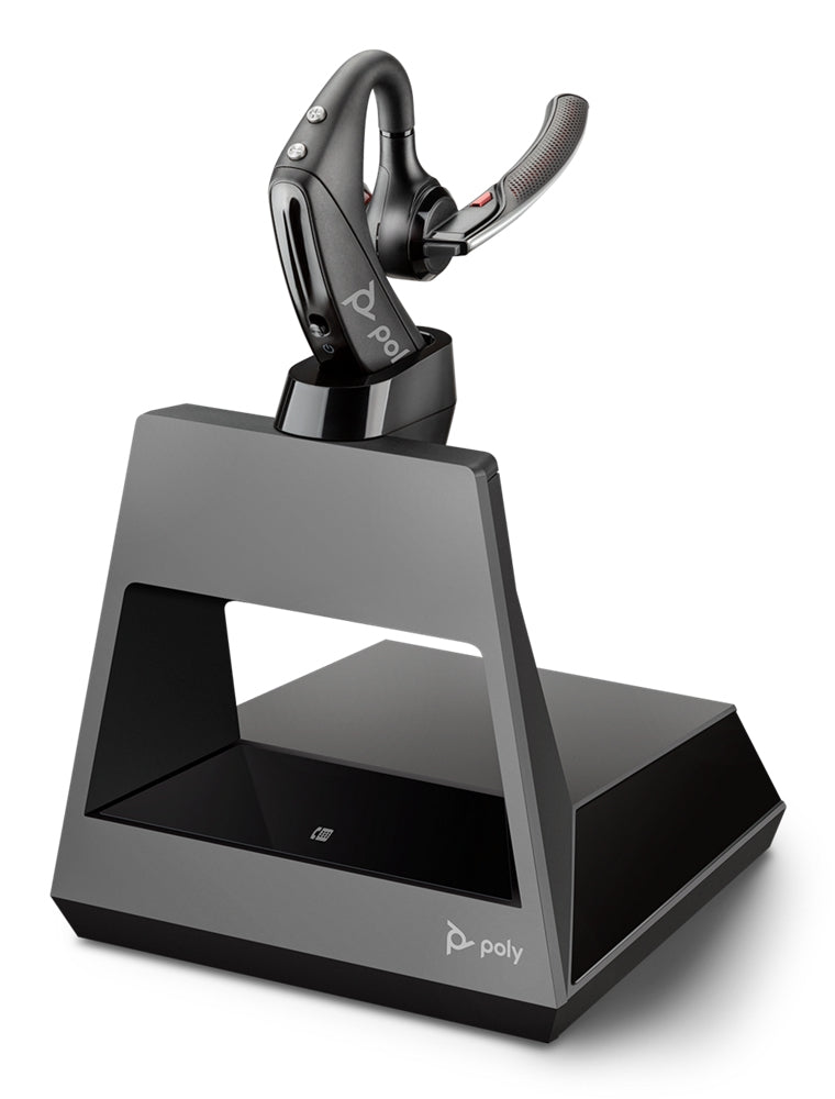 Auricular Plantronics Voyager 5200 Uc Poly Bluetooth Para Moviles Y Computadoras Incluye Estuche De Carga Adaptador