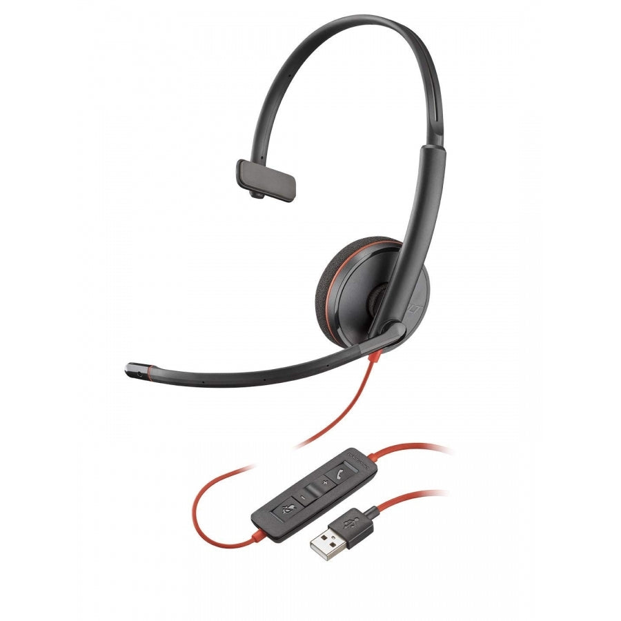 Audifono Y Mic De Diadema Plantronics Blackwire C3210 Alambrica Monoaural Usb