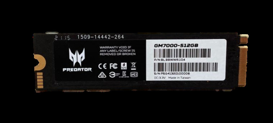 Unidad Ssd Predator Gm7000 512Gb M.2 Nvme Gen4X4 7400Mb/S Bl.9Bwwr.104