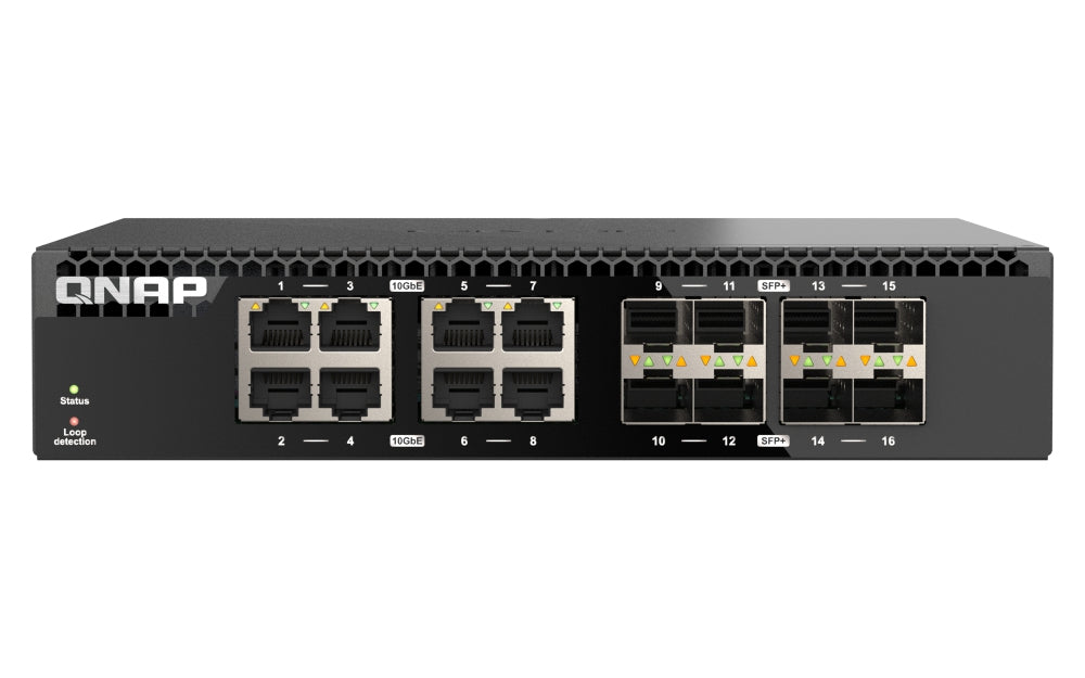 Qnap-Switch No Administrado Montaje En Rack 16 Ptos (Qsw-3216R-8S8T)