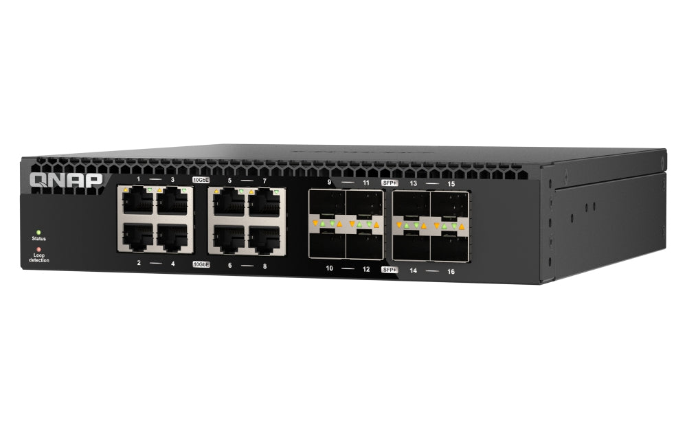 Qnap-Switch No Administrado Montaje En Rack 16 Ptos (Qsw-3216R-8S8T)