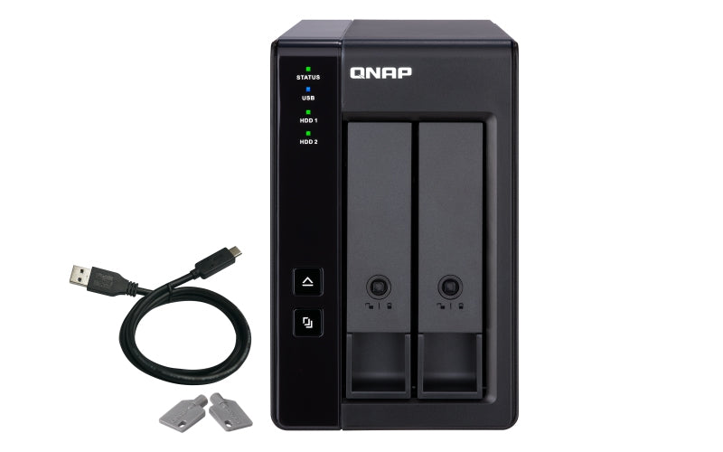 Unidad De Expansion Qnap Tr-002-Us 2 Bahias 3.5 Y 2.5 Sata Hdd/Sata 2.5 Ssd/Hasta 36Tb /Hot-Swap