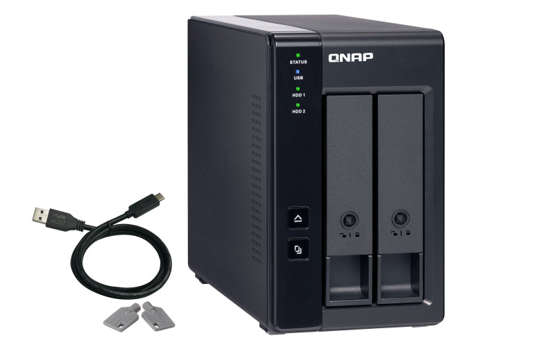 Unidad De Expansion Qnap Tr-002-Us 2 Bahias 3.5 Y 2.5 Sata Hdd/Sata 2.5 Ssd/Hasta 36Tb /Hot-Swap