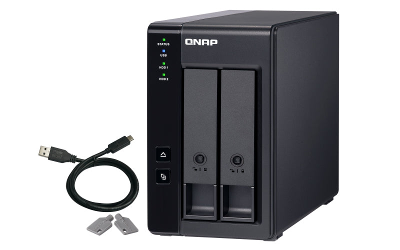 Unidad De Expansion Qnap Tr-002-Us 2 Bahias 3.5 Y 2.5 Sata Hdd/Sata 2.5 Ssd/Hasta 36Tb /Hot-Swap